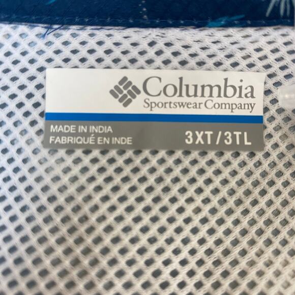 Columbia PFG Mens Fishing Super Slack Tide Camp Shirt 3XT Blue Lure Print NWT - Picture 9 of 12